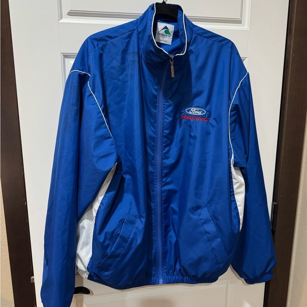 Vintage Ford Racing Blue Jacket| Windbreaker| Retro| Sportswear| Nylon|